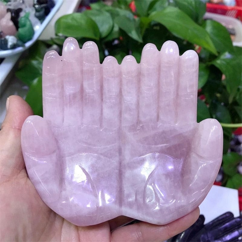 SoulEmbrace Elegant Hand Statue of Natural Stone – Symbolic Accent for a Stylish Interior