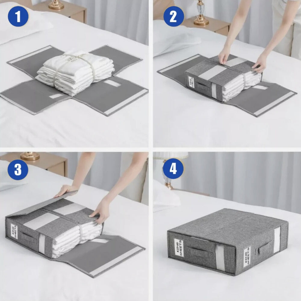 NeatNest – Foldable Organizer for Neatly Organized Bedding