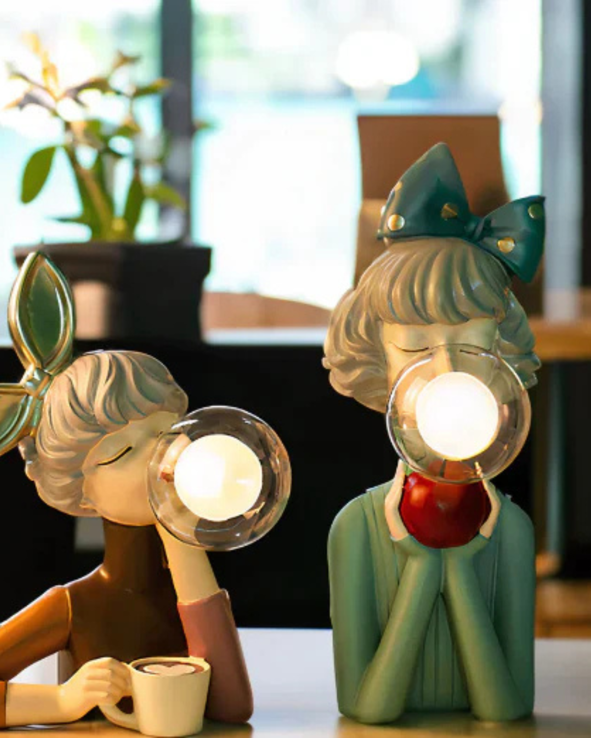 LumiSphère – Sculptural Table Lamp with Poetic Light Sphere for a Cozy Interior