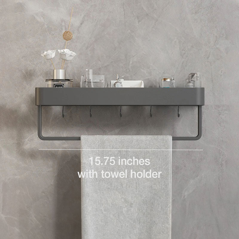 UrbanShelf – Modern Floating Bathroom Shelves with Self-Adhesive Installation and Towel Holder