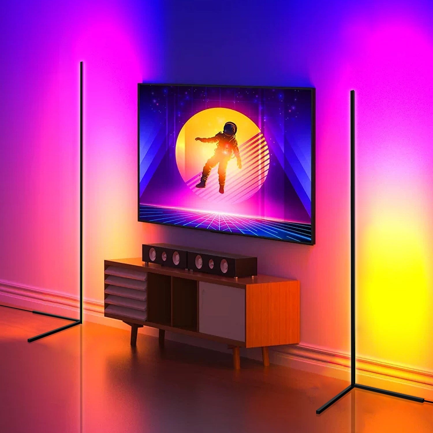 NeoGlow – Futuristic RGB LED Floor Lamp with 16 Million Colors, App and Remote Control