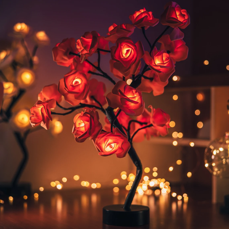 LuminaRose – Luxury LED Table Lamp with Romantic Rose Light