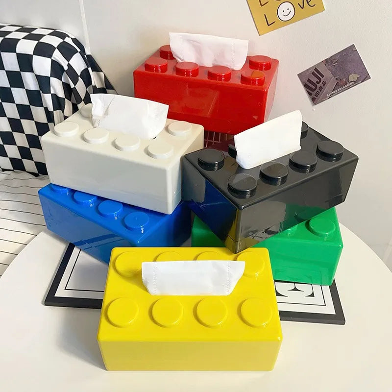 RetroBricks Luxe Tissue Box – Playful Design for a Stylish Interior