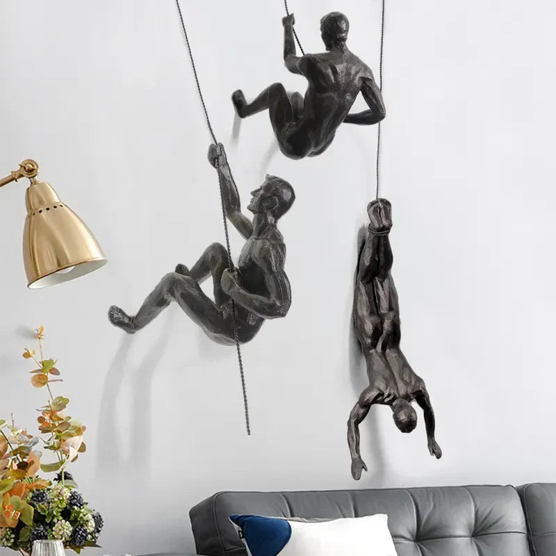 ClimbArt – Creative Climbing Man Wall Decoration Set with Artistic Charm