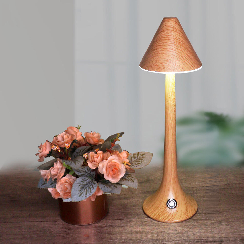 MushLume – Stylish Wooden Table Lamp with Wireless Flexibility