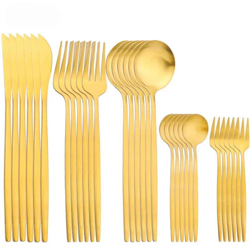 LuxeCut – Stylish Stainless Steel Cutlery Set with Timeless Design, 30 Pieces