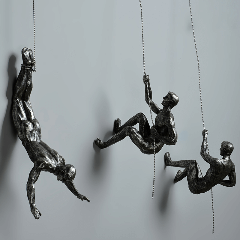 ClimbArt – Creative Climbing Man Wall Decoration Set with Artistic Charm
