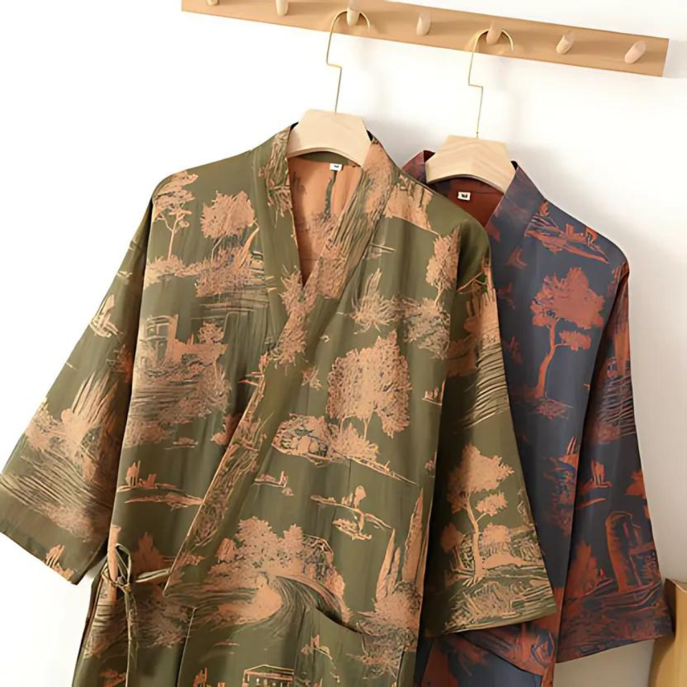 SilvaLoom – Natuurlijke & Elegante Kimono Badjas met Tijdloos Bohemian Design