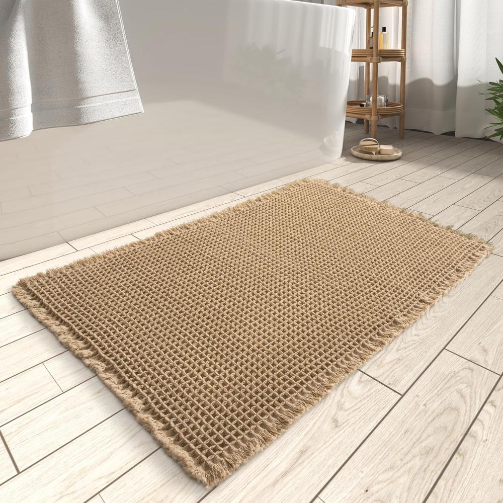 LuxeWeave – Wafelstructuur Badmat met Ultiem Comfort & Absorptie