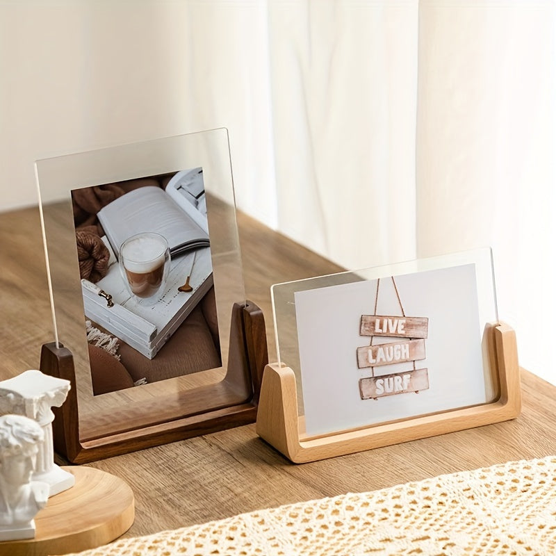ÉléganceCadre – Luxury Photo Frame of Wood and Acrylic with Modern U-Shape