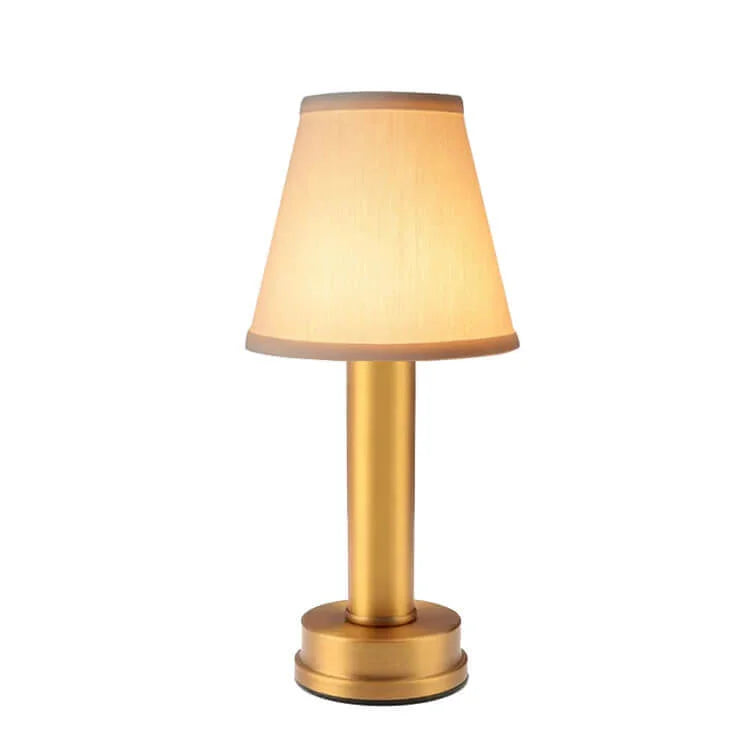 LuxeLoom – Cordless Table Lamp with Refined Fabric Shade and LED Lighting