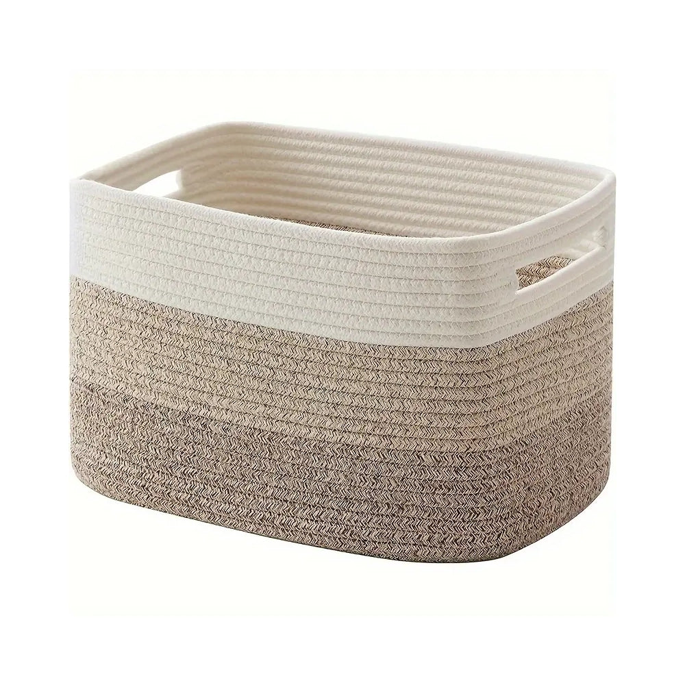 CasaLoom Luxe Cotton Storage Basket – Stylish Organizer for a Refined Interior