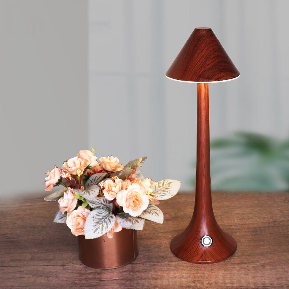 MushLume – Stylish Wooden Table Lamp with Wireless Flexibility