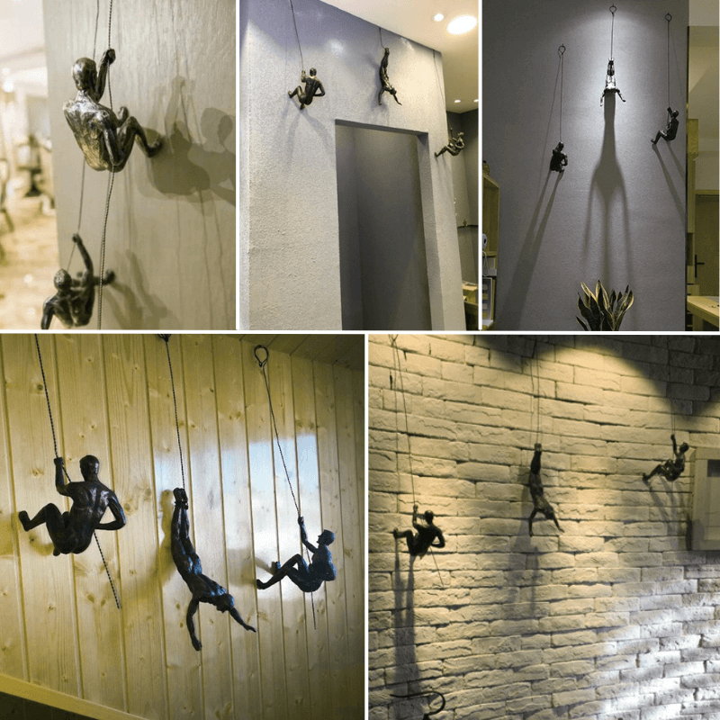 ClimbArt – Creative Climbing Man Wall Decoration Set with Artistic Charm
