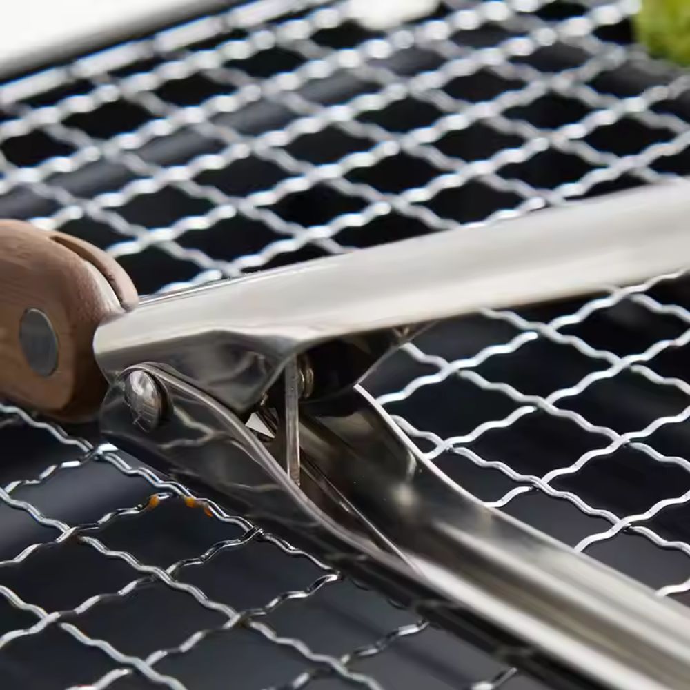 AurumWood Luxe Kitchen Tongs Set – Stylish Stainless Steel & Wooden Tongs for Refined Cooking