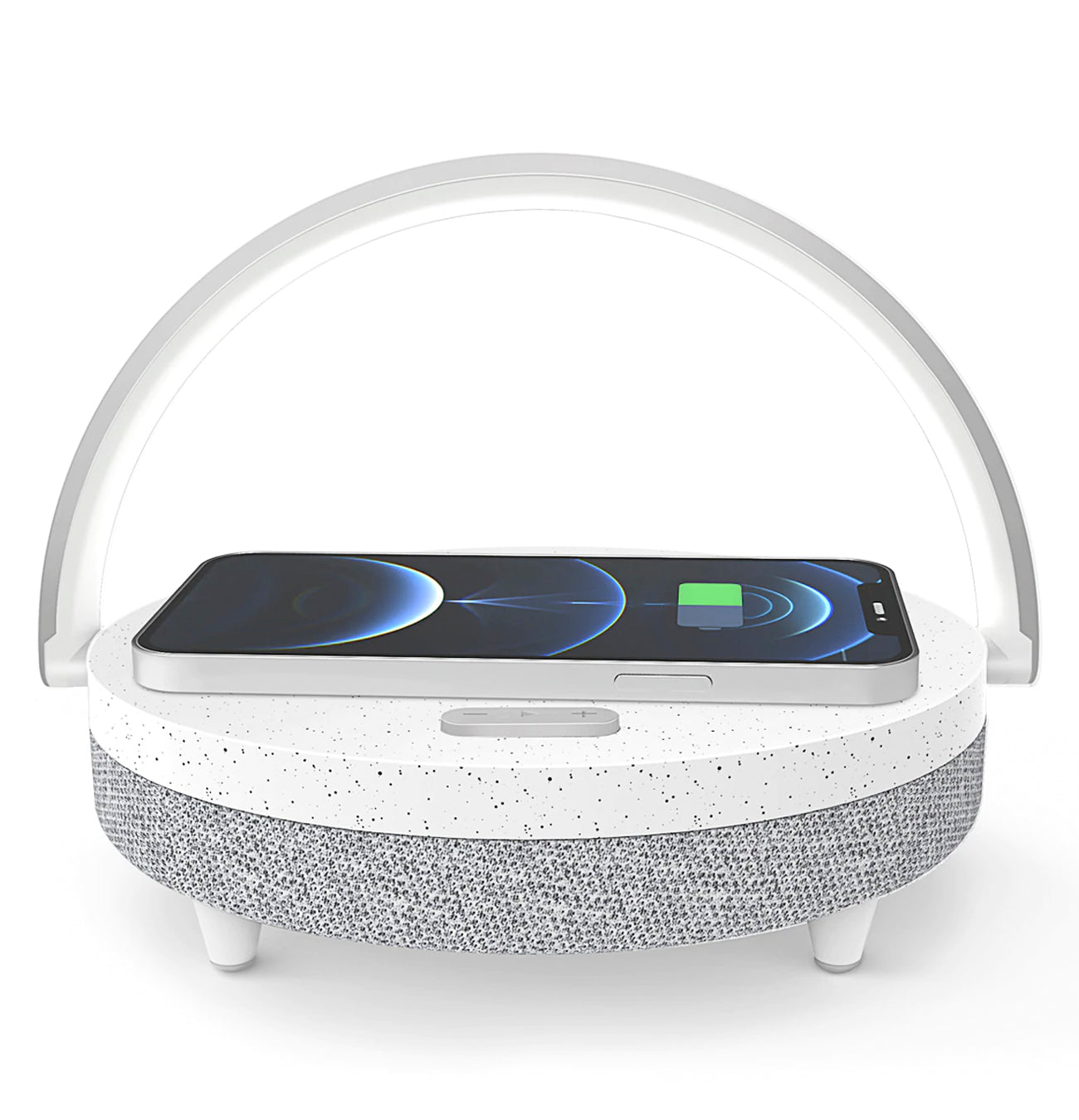 LumeSync – 4-in-1 Dimmable Bed Lamp with Wireless Charger and Bluetooth Speaker