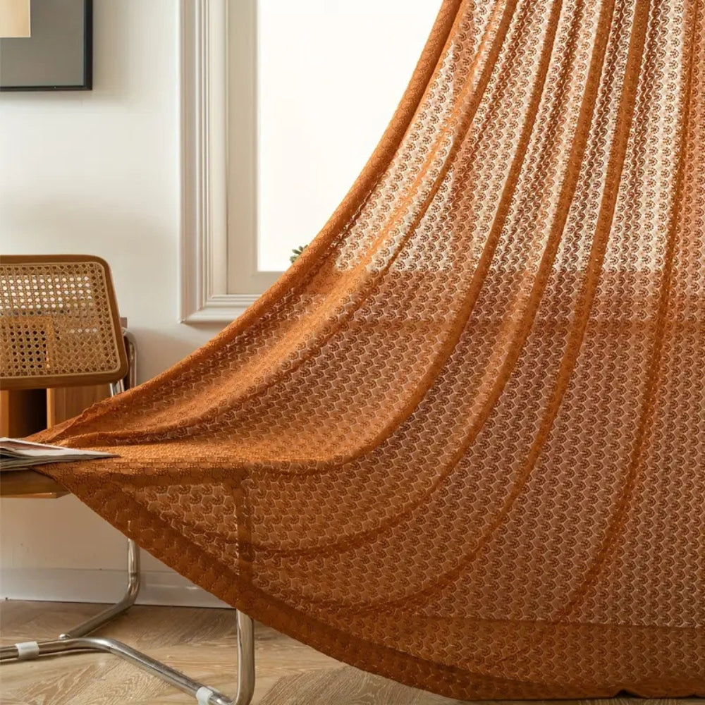 LumiWeave Elegant Boho Crochet Curtain – For a Warm, Cozy Atmosphere at Home