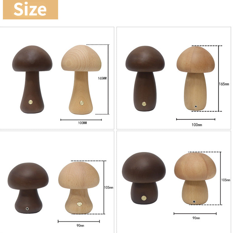 MushRoomGlow – Vintage Table Lamp with Wooden Design for a Cozy Atmosphere