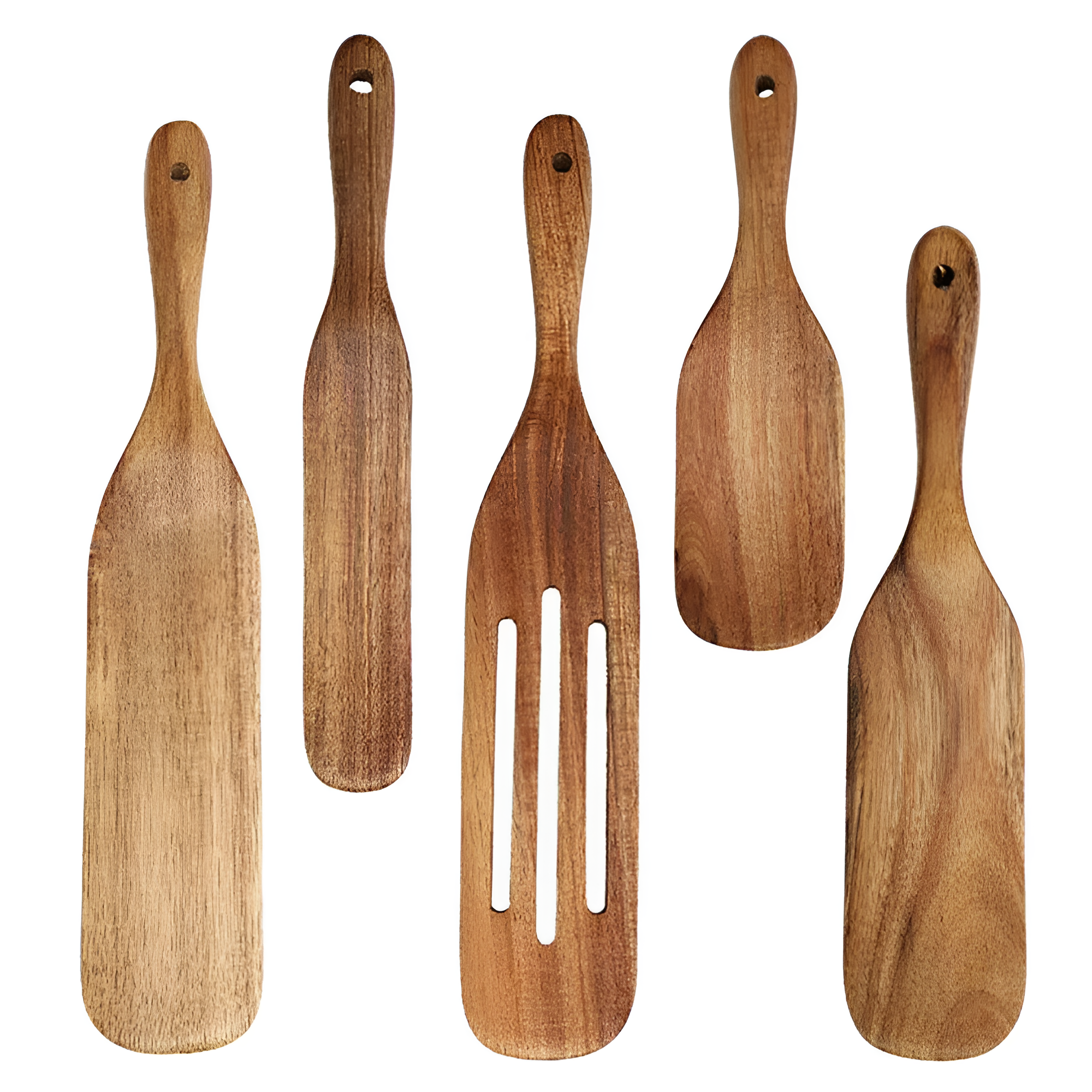 TeakCraft – Luxe Wooden Spatula Set for Scratch-Free Cooking