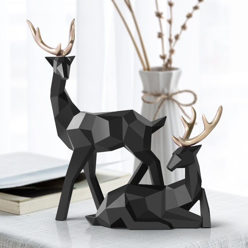 SerenArte – Abstracte Hertensculptuur met Elegante, Organische Vormen