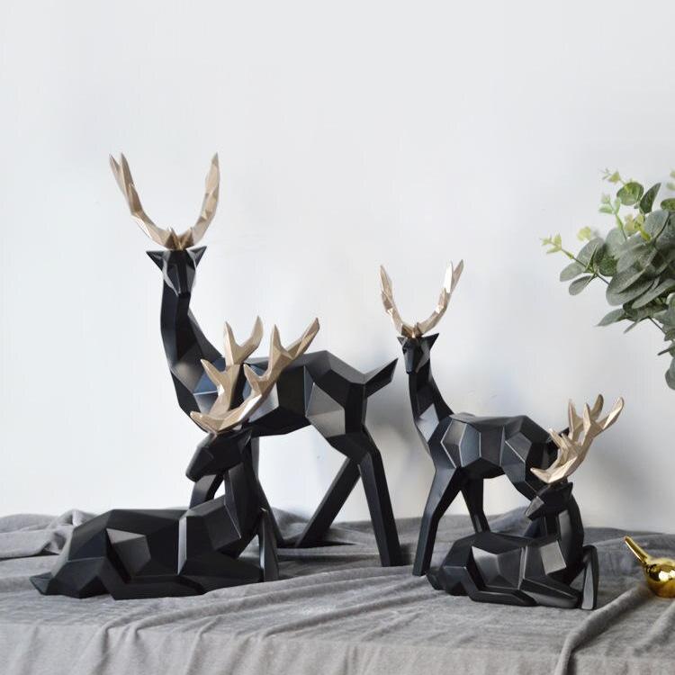 SerenArte – Abstracte Hertensculptuur met Elegante, Organische Vormen