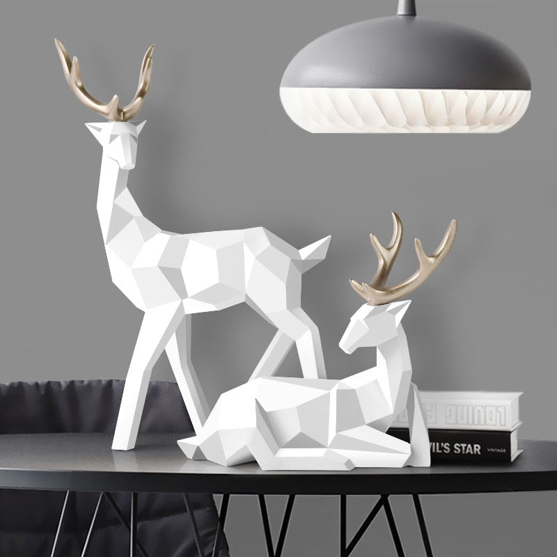 SerenArte – Abstracte Hertensculptuur met Elegante, Organische Vormen