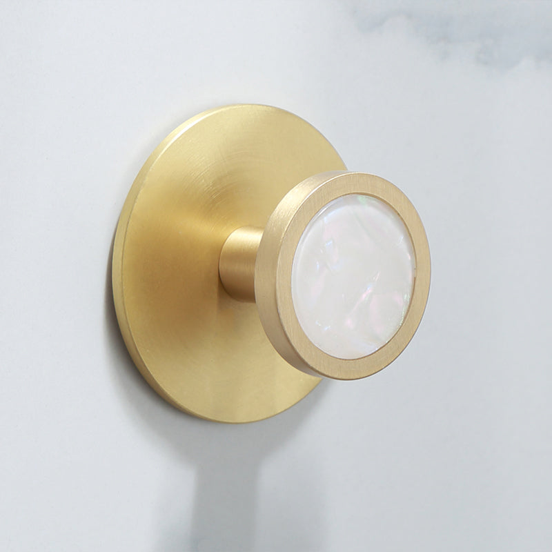 Auréno Luxe Bathroom Accessory Set – Polished Brass & Marble Look for a Timeless Interior