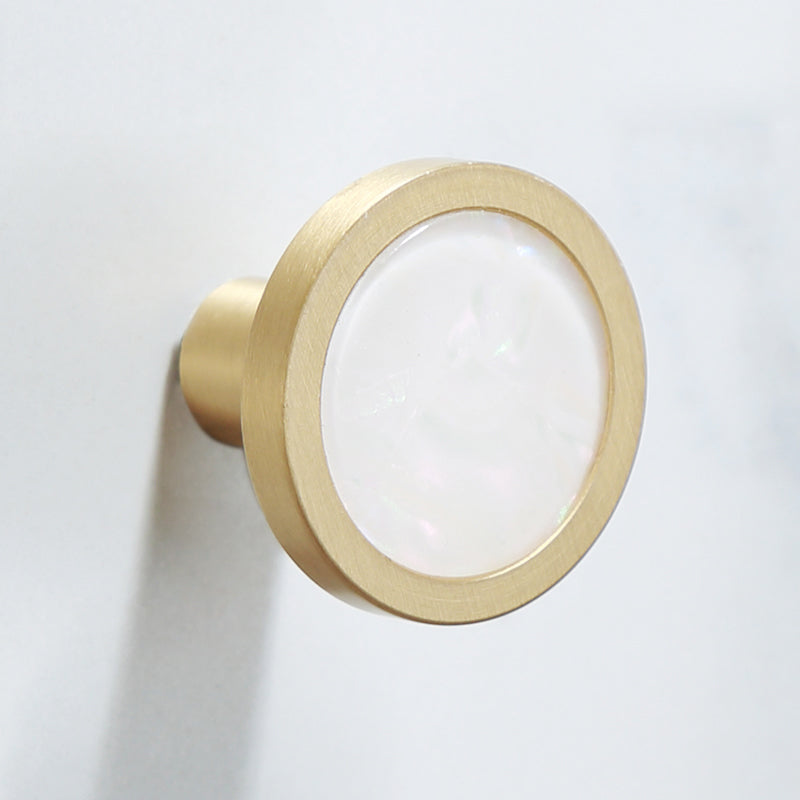 Auréno Luxe Bathroom Accessory Set – Polished Brass & Marble Look for a Timeless Interior