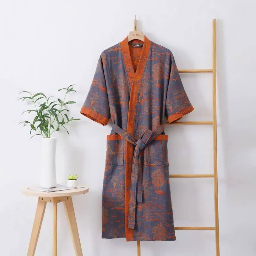 Serene Breeze – Airy Cotton Kimono for Stylish Relaxation