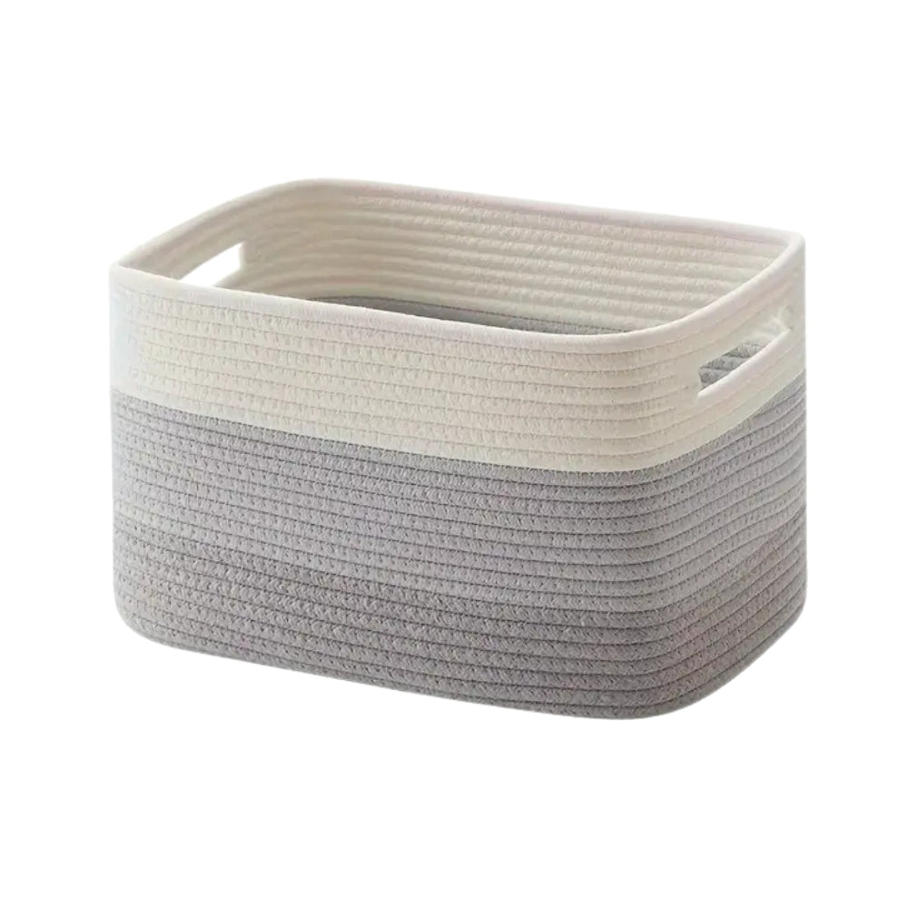 CasaLoom Luxe Cotton Storage Basket – Stylish Organizer for a Refined Interior