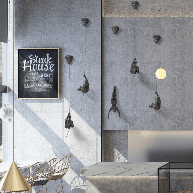 ClimbArt – Creative Climbing Man Wall Decoration Set with Artistic Charm