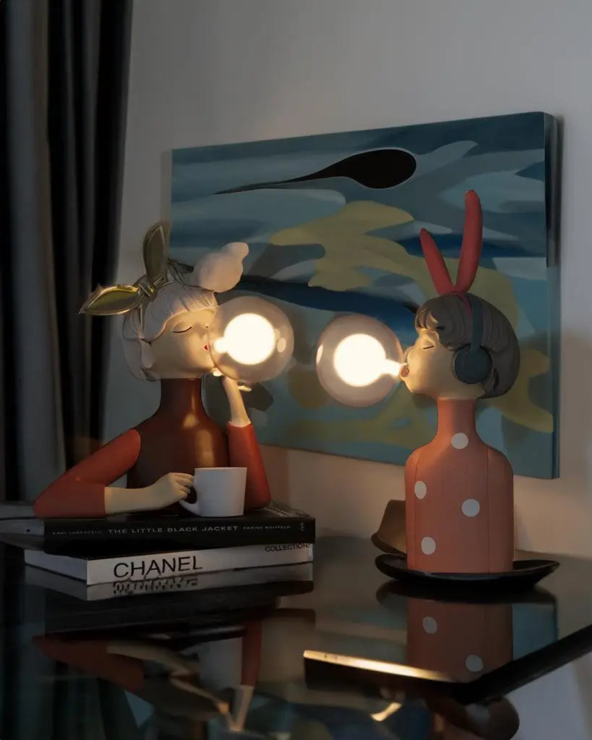 LumiSphère – Sculptural Table Lamp with Poetic Light Sphere for a Cozy Interior