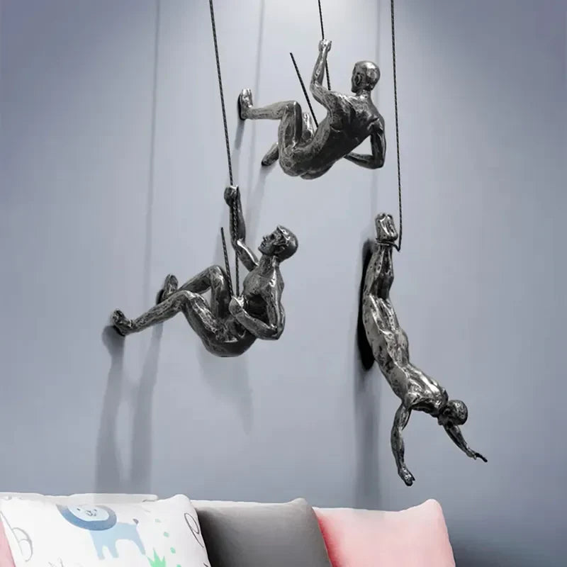 ClimbArt – Creative Climbing Man Wall Decoration Set with Artistic Charm