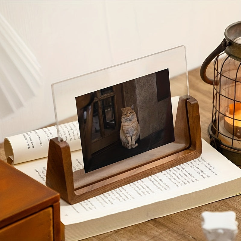 ÉléganceCadre – Luxury Photo Frame of Wood and Acrylic with Modern U-Shape