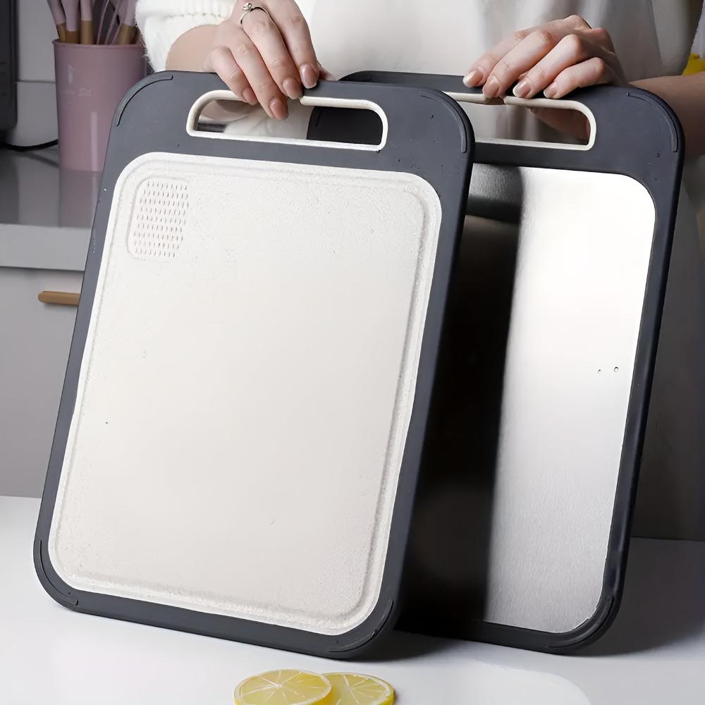 Steeluxe DuoCut – Luxe Stainless Steel Cutting Board with Double-sided Design for a Hygienic Kitchen