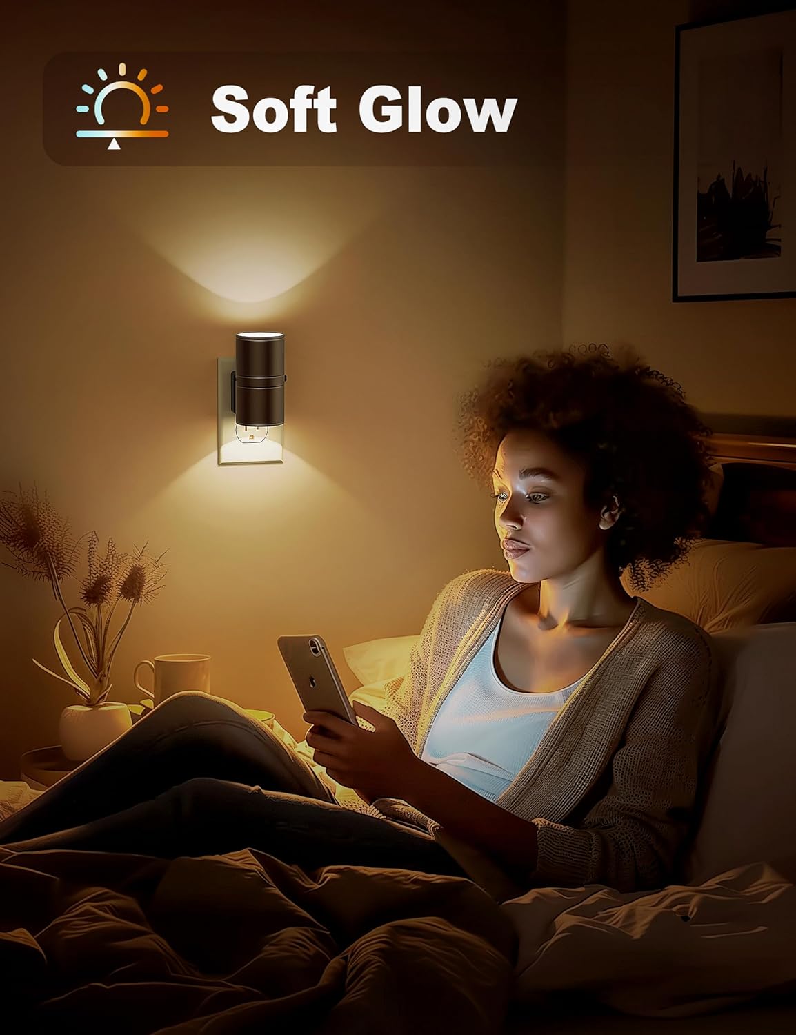 NightNova – Dimmable LED Night Light with Automatic Dusk Sensor for Stylish Functionality
