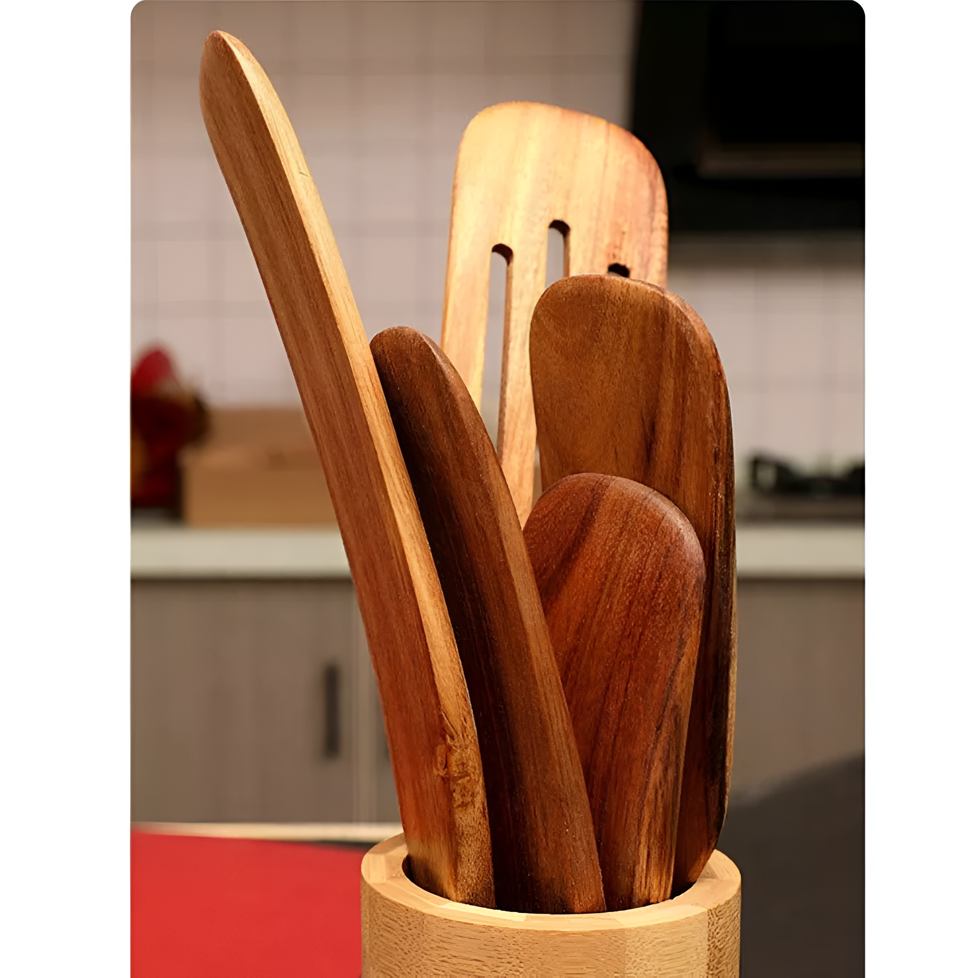 TeakCraft – Luxe Wooden Spatula Set for Scratch-Free Cooking