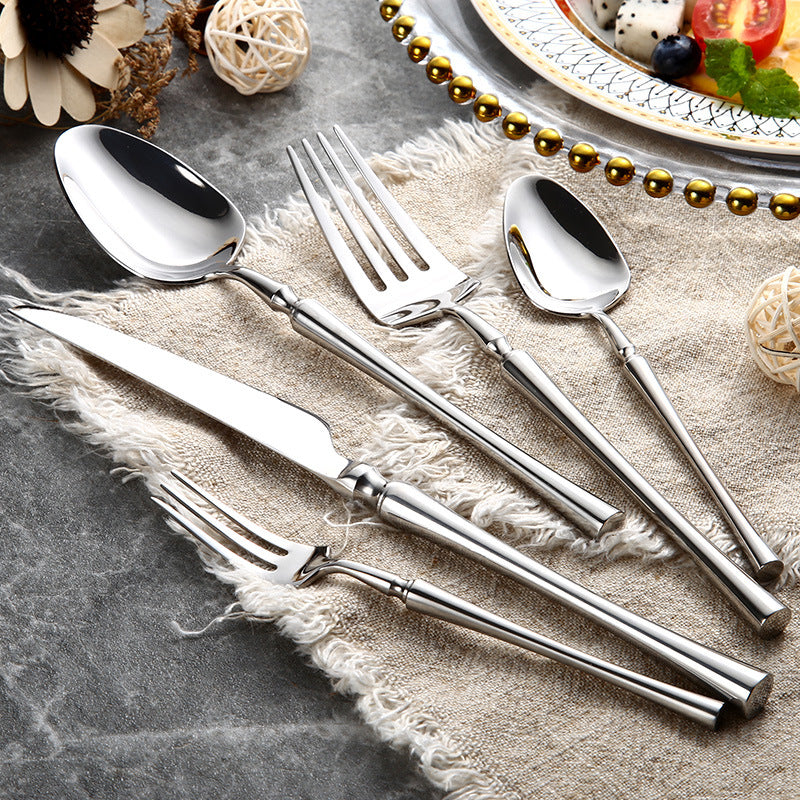 Serena Elegance – Luxury Silver Stainless Steel Cutlery Set (30/60-piece)
