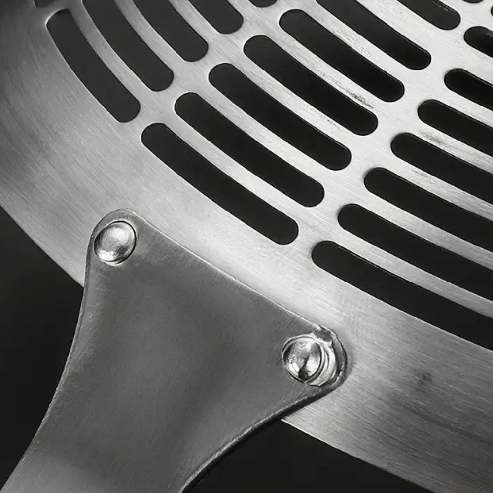 CulinaVerde Luxe Stainless Steel Wooden Skimmer – Stylish & Functional for the Modern Kitchen