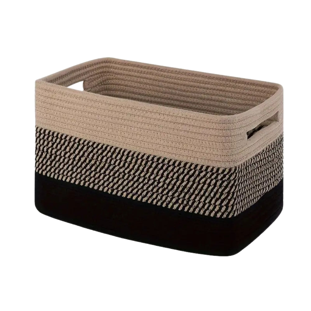 CasaLoom Luxe Cotton Storage Basket – Stylish Organizer for a Refined Interior