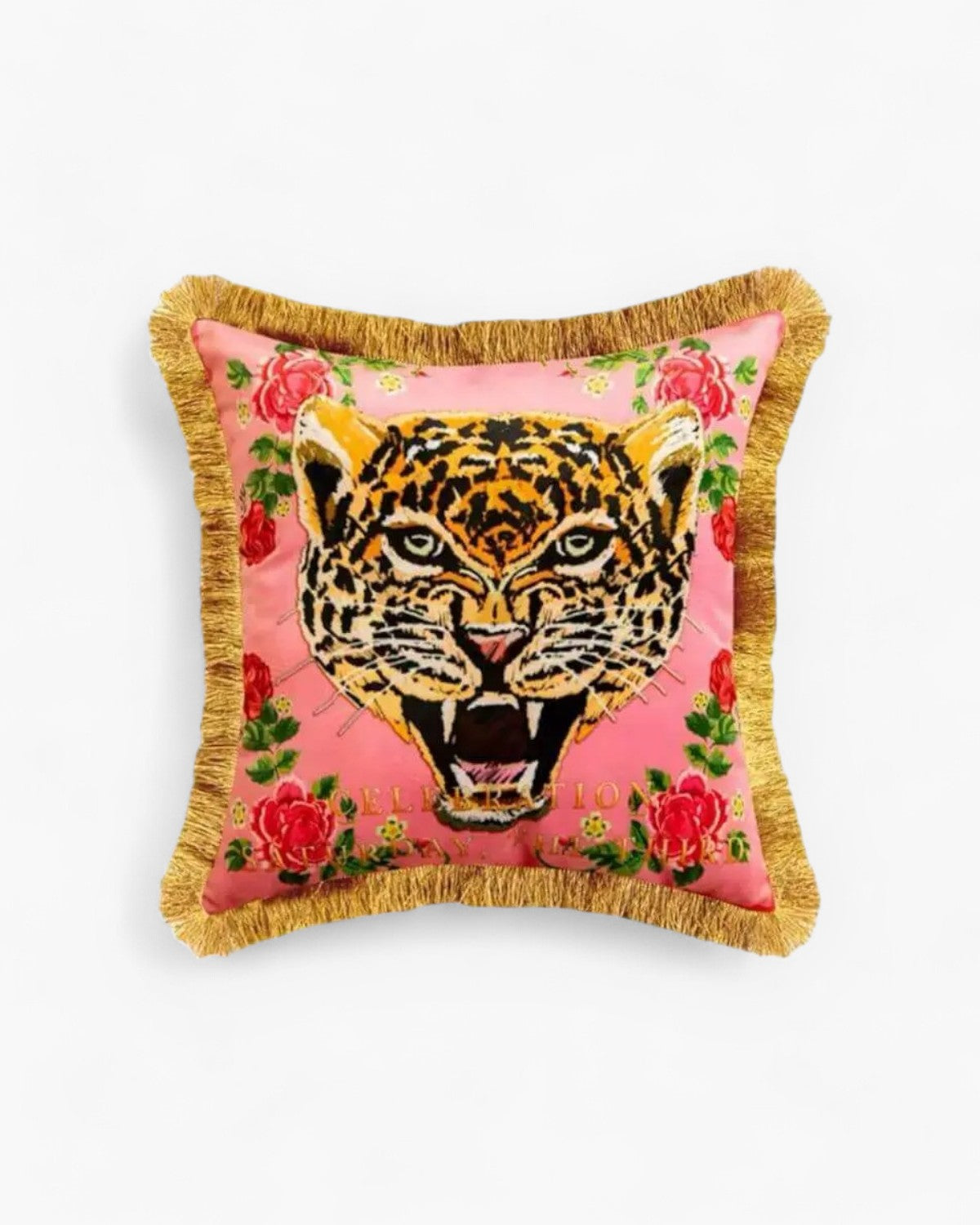 Velvessence – Luxurious Velvet Cushion with Royal Panther Print for Stylish Interior