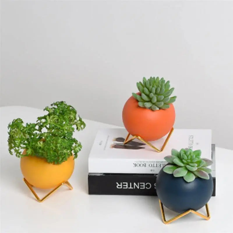 VividNest – Modern Ceramic Plant Pot with Stylish Stand