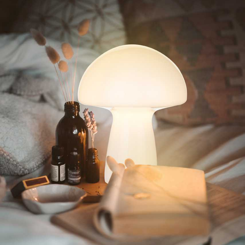 RetroGlow – Charming Table Lamp with Vintage Mushroom Design