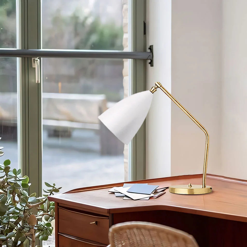 GlowSphere – Luxury Minimalist Table Lamp with Adjustable Arm