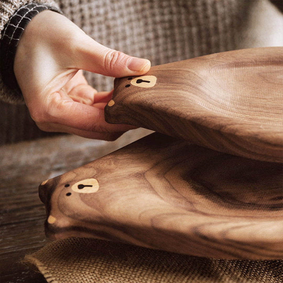 Planche de service en bois en forme d’ours en bois alimentaire pour cuisine