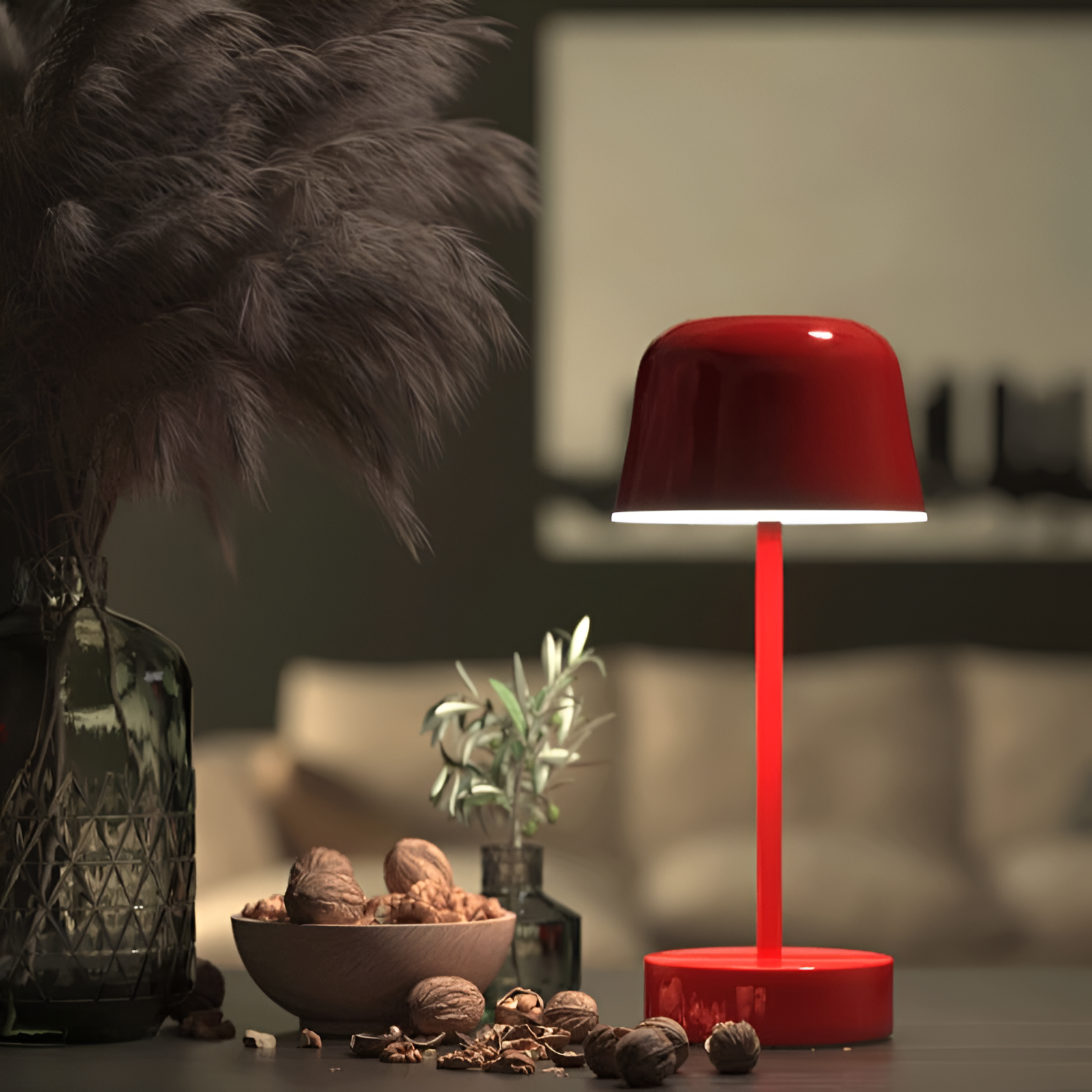 Colorful Retro LED Table Lamp – Cordless and USB rechargeable