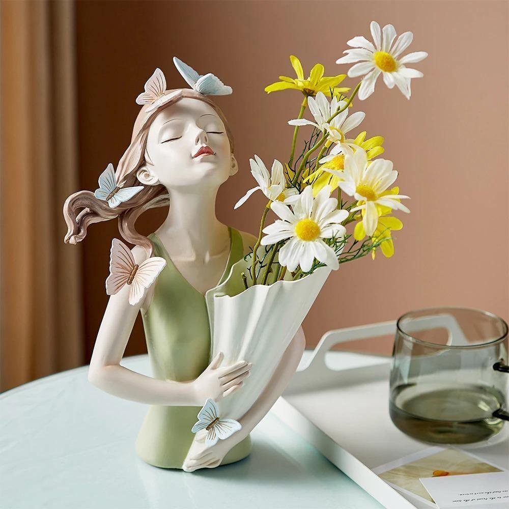 FloraGrace – Enchanting Woodland Sculpture with Butterflies and Flowers