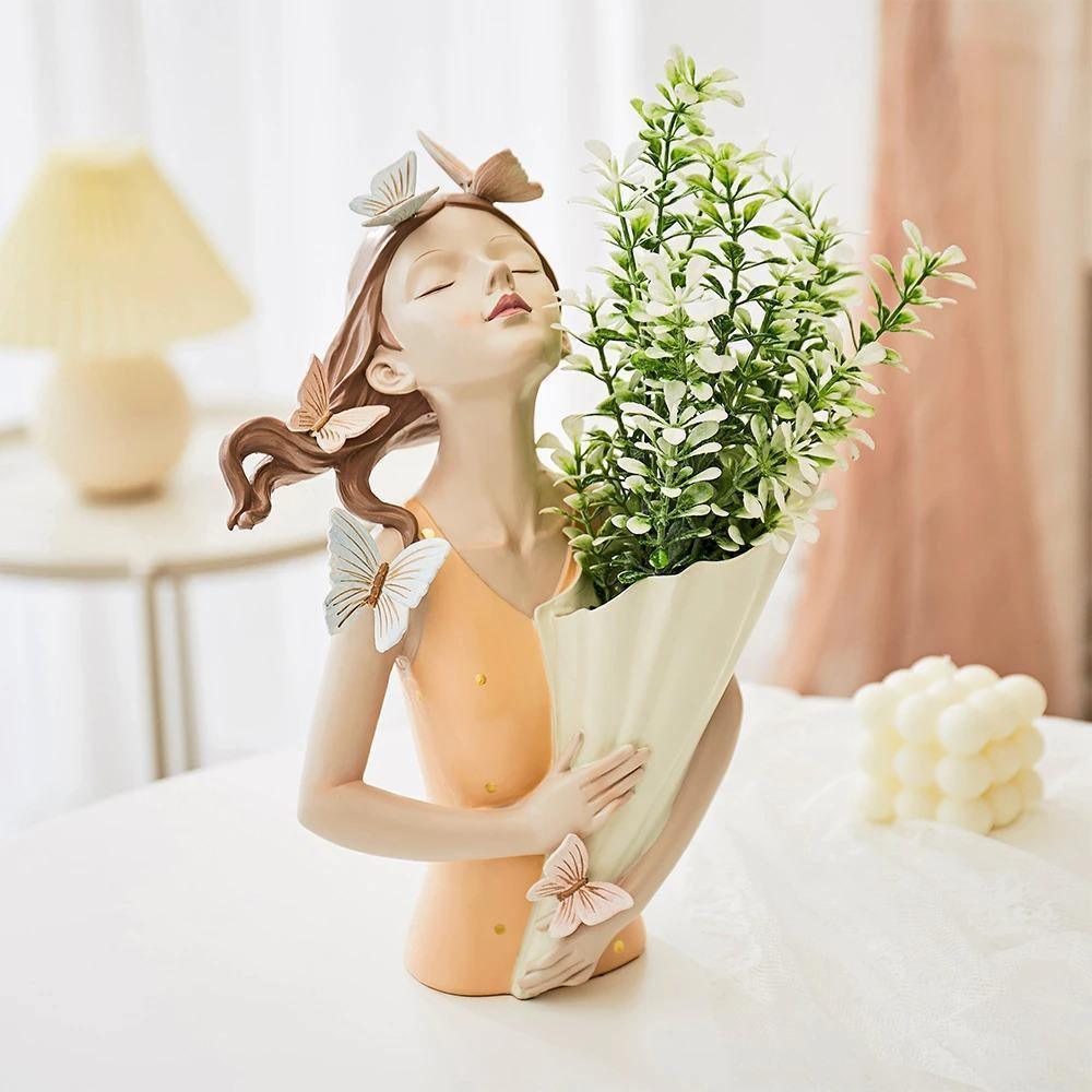 FloraGrace – Enchanting Woodland Sculpture with Butterflies and Flowers