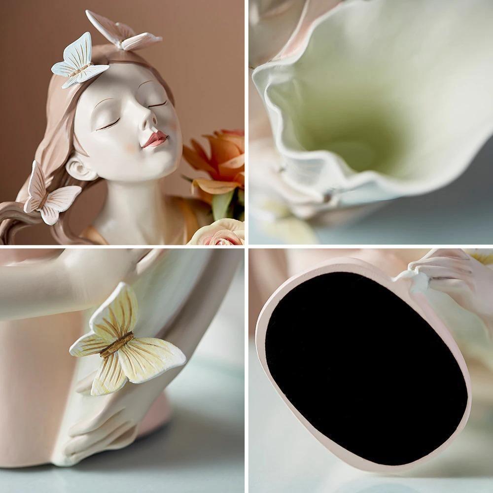 FloraGrace – Enchanting Woodland Sculpture with Butterflies and Flowers