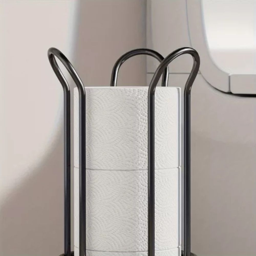 ChromeHaven Luxe Toilet Roll Holder – Stylish Storage for a Modern Interior